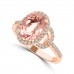 2.74 Ct Oval Shaped Morganite and Diamond Anniversary Band in 14k Rose Gold ( G-H Color SI-2 I1 Clarity) 2.74 Ct Oval Shaped Morganite and Diamond Anniversary Band in 14k Rose Gold ( G-H Color SI-2 I1 Clarity)
